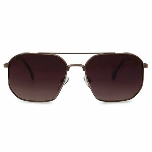 Солнцезащитные очки Matrix MT8755, авиаторы, оправа: металл, поляризационные, для мужчин, коричневый