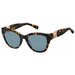 Солнцезащитные очки Max Mara, кошачий глаз, оправа: пластик, поляризационные, с защитой от УФ, для женщин, коричневый