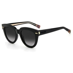 Солнцезащитные очки Missoni, кошачий глаз, оправа: пластик, с защитой от УФ, для женщин, черный