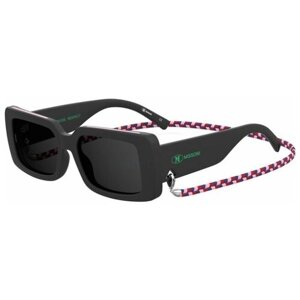 Солнцезащитные очки Missoni, прямоугольные, оправа: пластик, с защитой от УФ, для женщин, черный