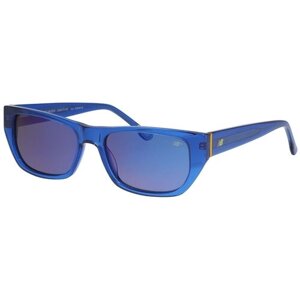 Солнцезащитные очки New Balance, кошачий глаз, оправа: пластик, для мужчин, синий