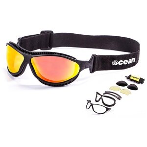 Солнцезащитные очки OCEAN, овальные, ударопрочные, спортивные, зеркальные, с защитой от УФ, поляризационные, устойчивые к появлению царапин, черный