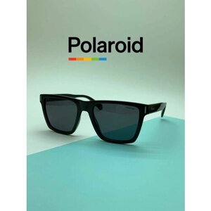 Солнцезащитные очки Polaroid, клабмастеры, оправа: пластик, черный