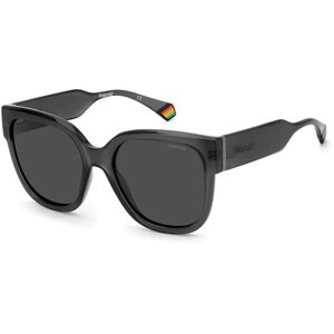 Солнцезащитные очки Polaroid, квадратные, с защитой от УФ, поляризационные, для женщин, серый