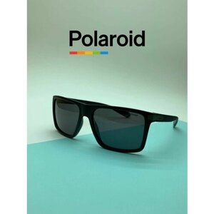 Солнцезащитные очки Polaroid, вайфареры, оправа: пластик, черный