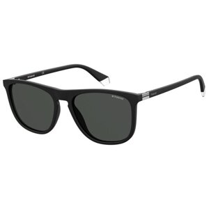 Солнцезащитные очки Polaroid, вайфареры, с защитой от УФ, поляризационные, черный