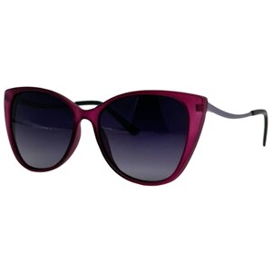 Солнцезащитные очки PROUD, кошачий глаз, оправа: пластик, градиентные, поляризационные, с защитой от УФ, для женщин, розовый