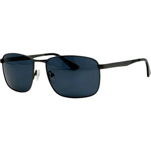 Солнцезащитные очки PROUD, квадратные, оправа: металл, с защитой от УФ, поляризационные, серый