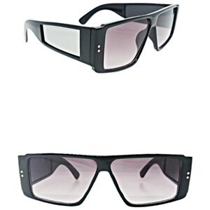 Солнцезащитные очки , прямоугольные, оправа: пластик, для мужчин, черный