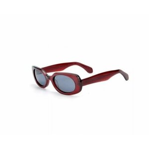 Солнцезащитные очки , прямоугольные, с защитой от УФ, поляризационные, красный