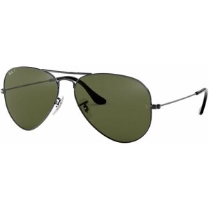 Солнцезащитные очки Ray-Ban, авиаторы, оправа: металл, для мужчин, зеленый