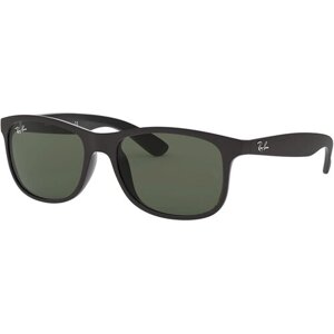 Солнцезащитные очки Ray-Ban, прямоугольные, оправа: пластик, с защитой от УФ, черный