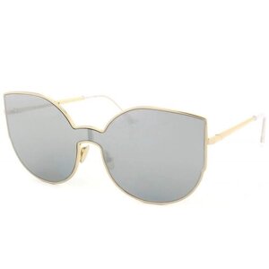 Солнцезащитные очки RetroSuperFuture, кошачий глаз, оправа: металл, для женщин, золотой