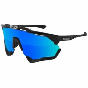 Солнцезащитные очки Scicon, монолинза, спортивные, черный