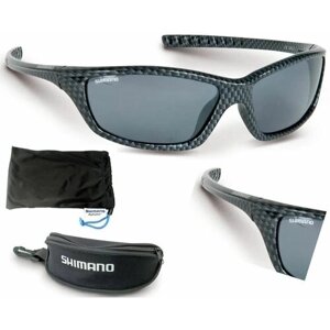 Солнцезащитные очки SHIMANO, вайфареры, спортивные, зеркальные, поляризационные, для женщин, серый