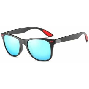 Солнцезащитные очки , синий, черный