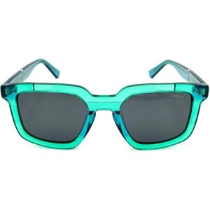 Солнцезащитные очки Smakhtin'S eyewear & accessories, авиаторы, устойчивые к появлению царапин, поляризационные, с защитой от УФ, бирюзовый