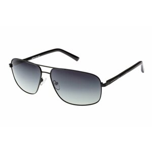 Солнцезащитные очки StyleMark, прямоугольные, оправа: пластик, устойчивые к появлению царапин, с защитой от УФ, поляризационные, градиентные, для мужчин, черный