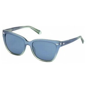 Солнцезащитные очки SWAROVSKI, кошачий глаз, оправа: пластик, градиентные, с защитой от УФ, для женщин, голубой