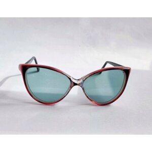 Солнцезащитные очки Таня Исаева, кошачий глаз, оправа: пластик, для женщин, бордовый