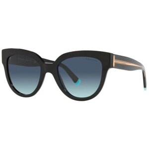 Солнцезащитные очки Tiffany TF 4186 80019S, кошачий глаз, оправа: пластик, градиентные, для женщин, черный