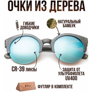 Солнцезащитные очки Timbersun, панто, для женщин, голубой