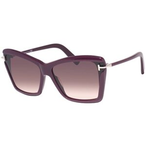 Солнцезащитные очки Tom Ford, бабочка, оправа: пластик, градиентные, для женщин, фиолетовый