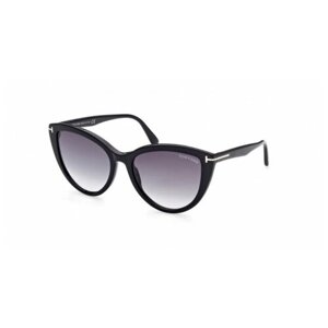 Солнцезащитные очки Tom Ford, кошачий глаз, оправа: пластик, градиентные, с защитой от УФ, для женщин, черный