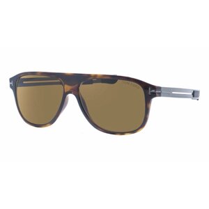 Солнцезащитные очки Tom Ford, квадратные, оправа: пластик, для мужчин, коричневый