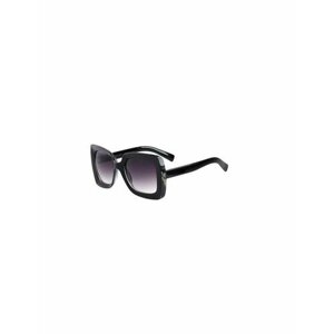 Солнцезащитные очки Tropical, квадратные, оправа: пластик, градиентные, с защитой от УФ, для женщин, черный