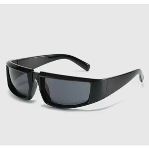 Солнцезащитные очки , узкие, оправа: пластик, спортивные, черный