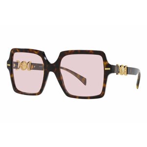 Солнцезащитные очки Versace, квадратные, с защитой от УФ, для женщин, розовый