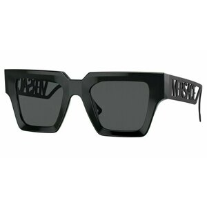 Солнцезащитные очки Versace, прямоугольные, оправа: пластик, с защитой от УФ, для женщин, черный