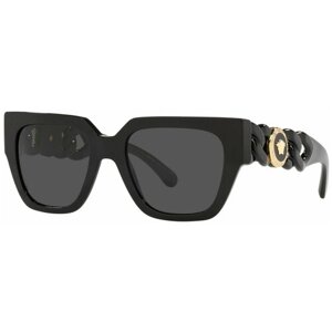 Солнцезащитные очки Versace VE 4409 GB1/87, квадратные, оправа: пластик, с защитой от УФ, для женщин, черный