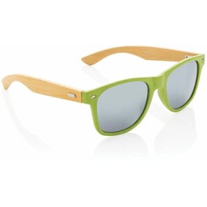 Солнцезащитные очки XD COLLECTION, вайфареры, зеркальные, с защитой от УФ, зеленый