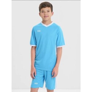 Спортивная форма Aga для мальчиков, футболка и шорты, размер 146, голубой