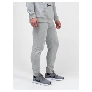 Спортивные штаны Великоросс цвета серый меланж с манжетами, без лампасов (S/46)