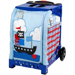 Сумка дорожная сумка Zuca на колесах, 22 л, 32х40х32 см, ручная кладь, выдвижная ручка, синий, голубой