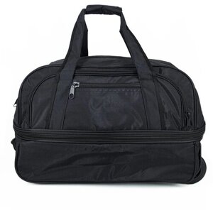 Сумка-тележка тележка для багажа , 108 л, 34х44х54 см, ручная кладь, черный