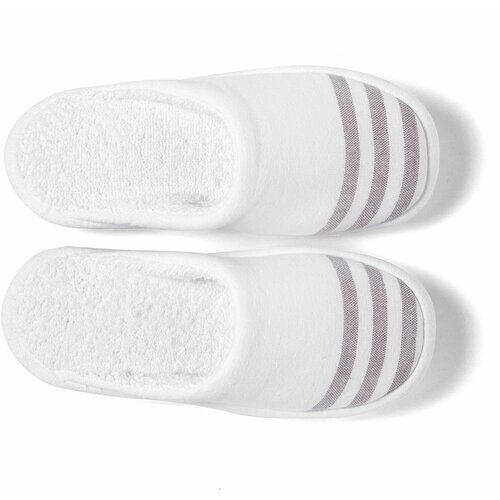 Тапочки Hamam Тапочки из хлопка унисекс Hamam, Marine, 42/43, белый/лаванда (white/lavender), размер 42/43, белый
