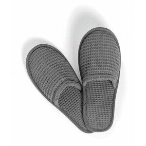 Тапочки Тапочки из хлопка Mia Waffle, 38/39 , темно-серый (dark grey), размер 38/39, серый