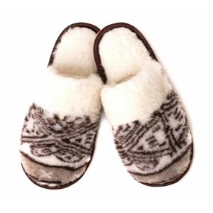 Тапочки Wool Lamb, размер 42-43, коричневый