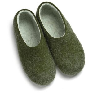 Тапочки WOOLE, размер 42, зеленый