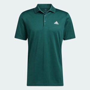 Теннисное поло adidas, силуэт полуприлегающий, размер S, зеленый