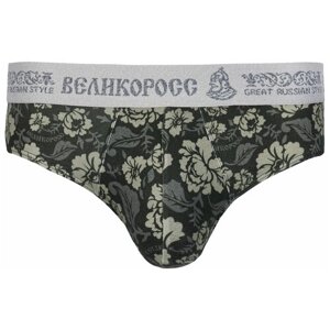 Трусы слипы Великоросс, средняя посадка, размер 6XL/62, зеленый