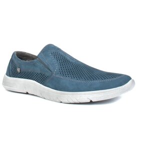 Туфли Baden, натуральный нубук, полнота G, перфорированные, размер 41, синий