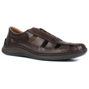 Туфли Rieker, натуральная кожа, размер 46, коричневый