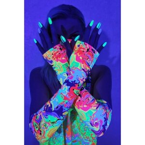 Ультрафиолетовые «Неоновые» перчатки-рукава Unisex