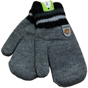 Варежки Виктория Gloves зимние, размер 5,5, серый