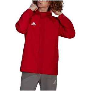 Ветровка adidas демисезонная, капюшон, карманы, манжеты, размер xs, красный